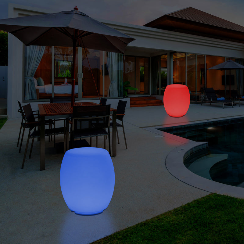 Lumière Tabouret LED avec couleur changeante pour l'extérieur Lampe patio alimentée par le secteur