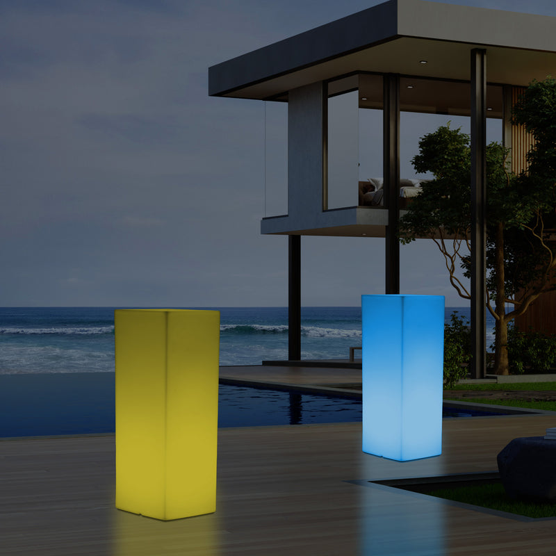 Colonne pilier éclairée extérieur Socle Lumière jardin patio de 80 cm Lampe LED alimenté sur secteur