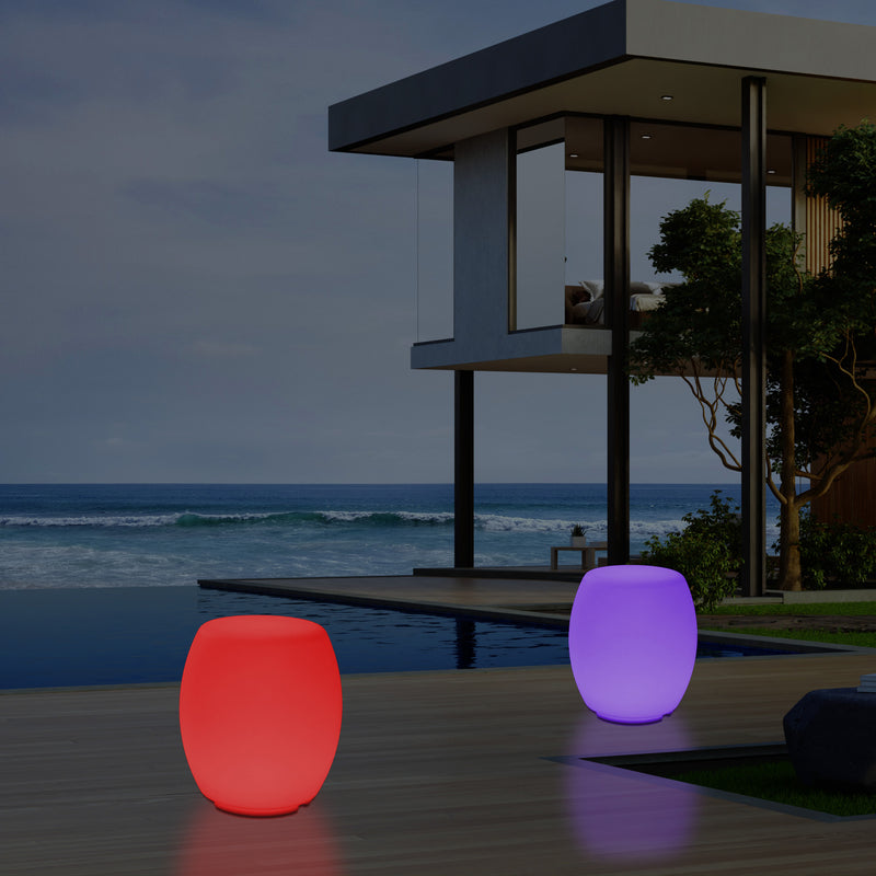Lumière Tabouret LED avec couleur changeante pour l'extérieur Lampe patio alimentée par le secteur