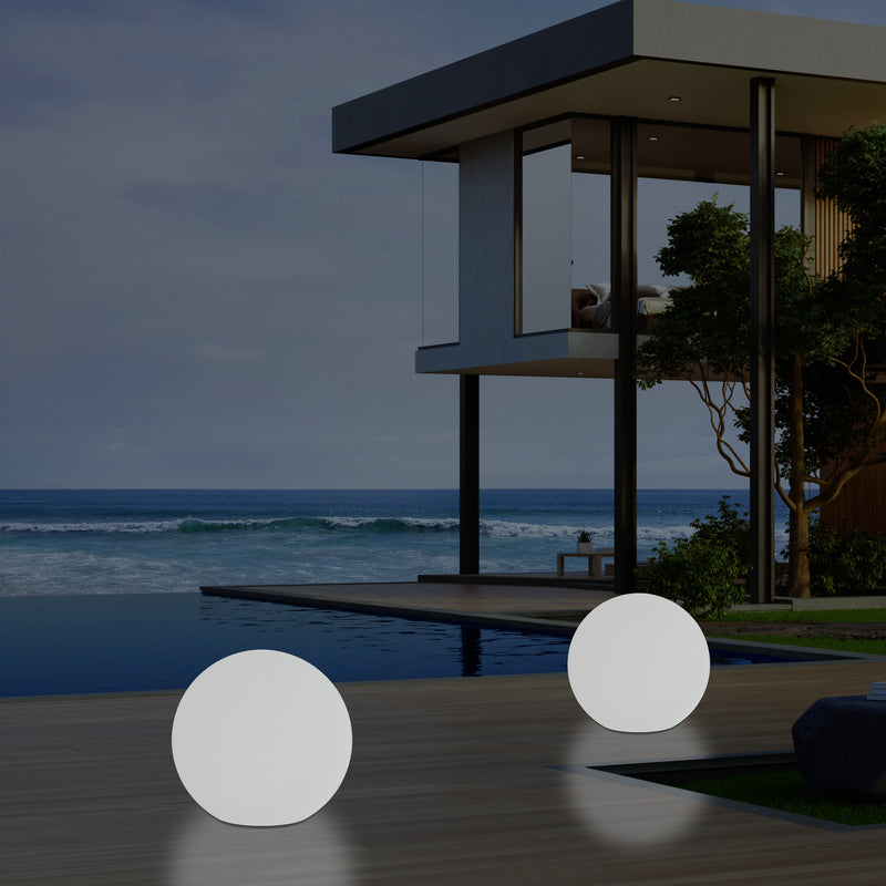 Lumière globe Boule à LED pour terrasse de jardin sur secteur Lampe RGB 30cm à intensité variable 5V