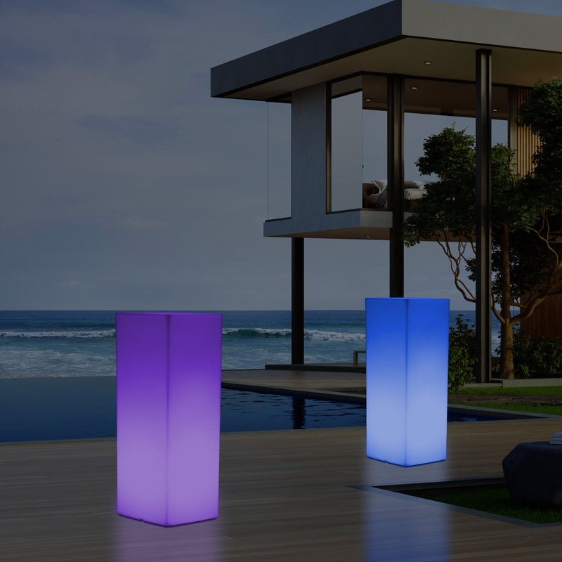 Lampe de sol à LED pilier de jardin pour l’extérieur, borne 5V alimentée par le secteur, 110 x 30 cm