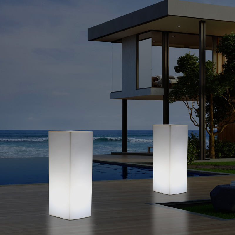 Lampe de sol à LED pilier de jardin pour l’extérieur, borne 5V alimentée par le secteur, 110 x 30 cm