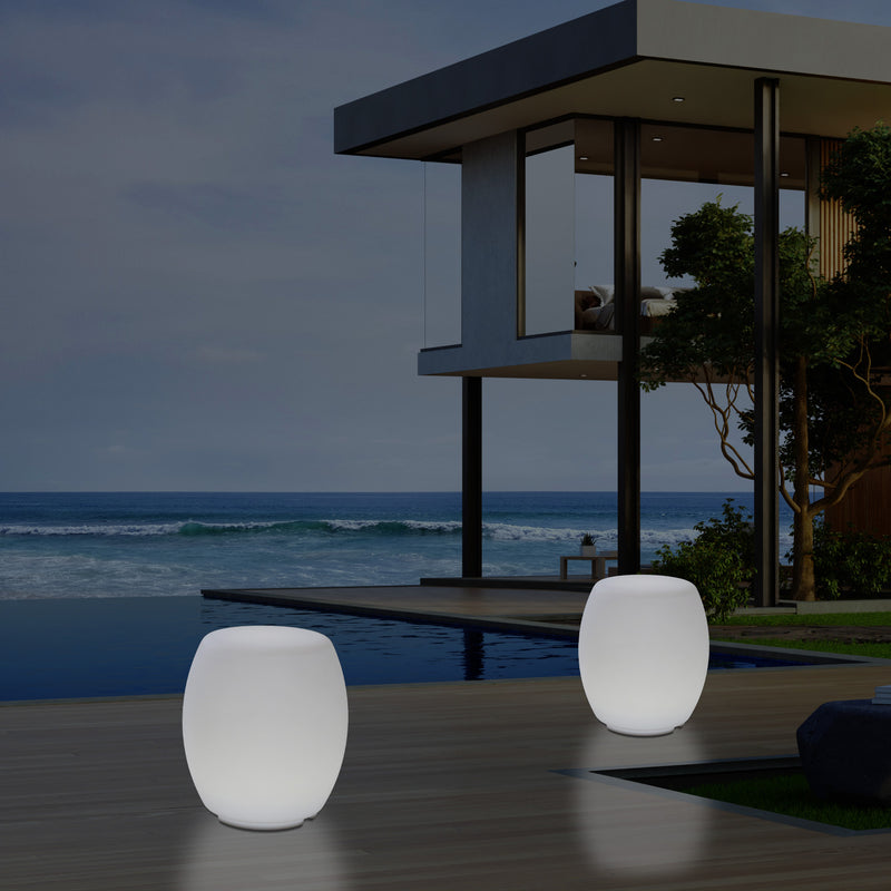 Lumière Tabouret LED avec couleur changeante pour l'extérieur Lampe patio alimentée par le secteur