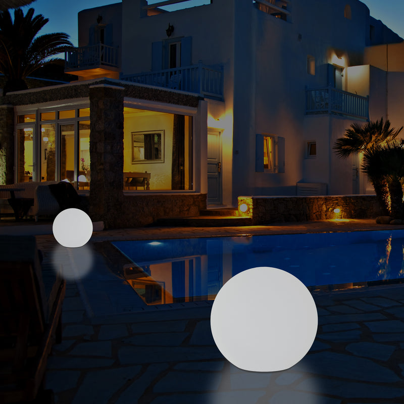 Lumière globe Boule à LED pour terrasse de jardin sur secteur Lampe RGB 30cm à intensité variable 5V