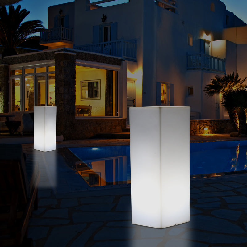 Colonne pilier éclairée extérieur Socle Lumière jardin patio de 80 cm Lampe LED alimenté sur secteur