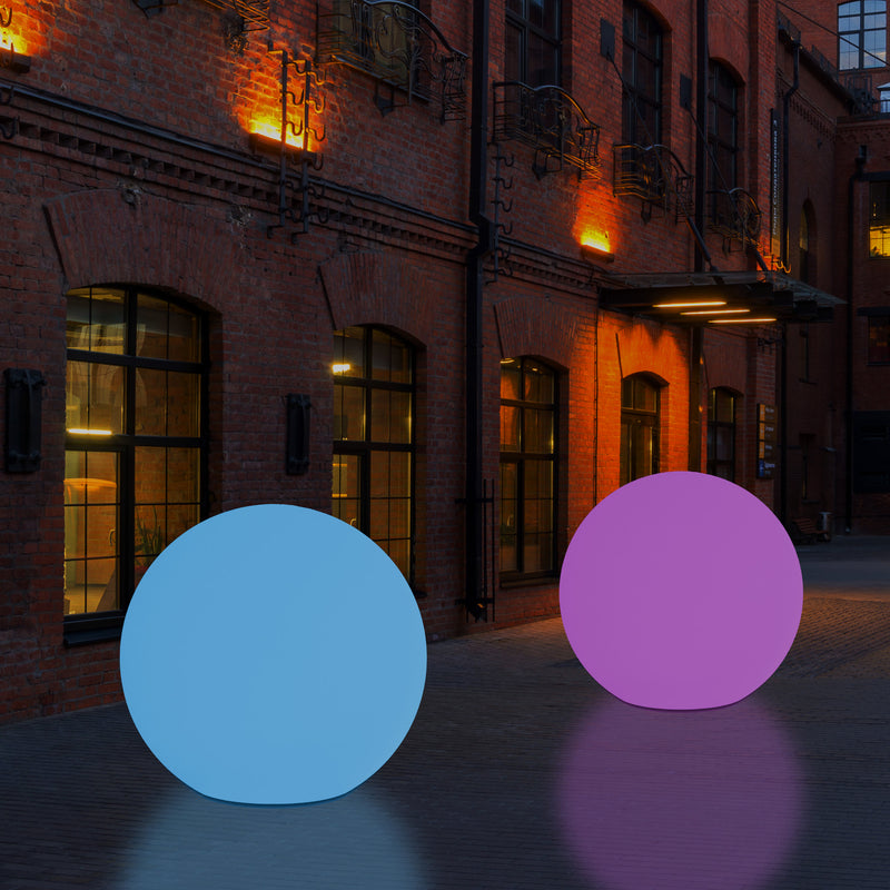Lumière sphère jardin extérieur sur secteur globe boule 50cm changement de couleurs Lampe de sol RGB