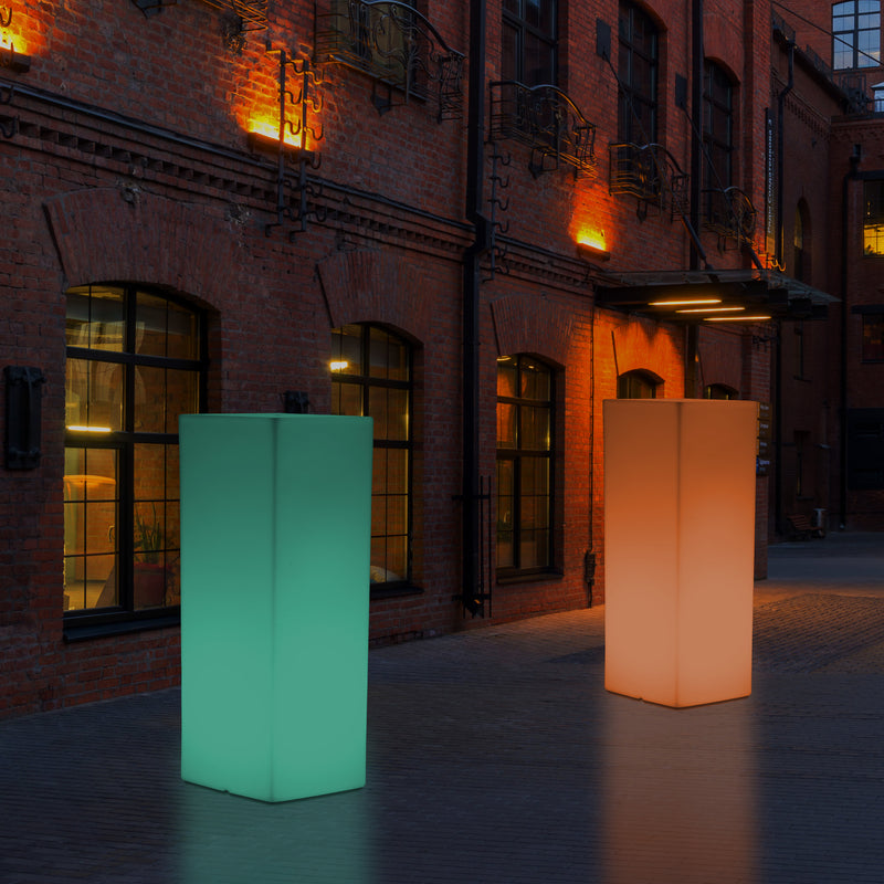 Colonne pilier éclairée extérieur Socle Lumière jardin patio de 80 cm Lampe LED alimenté sur secteur