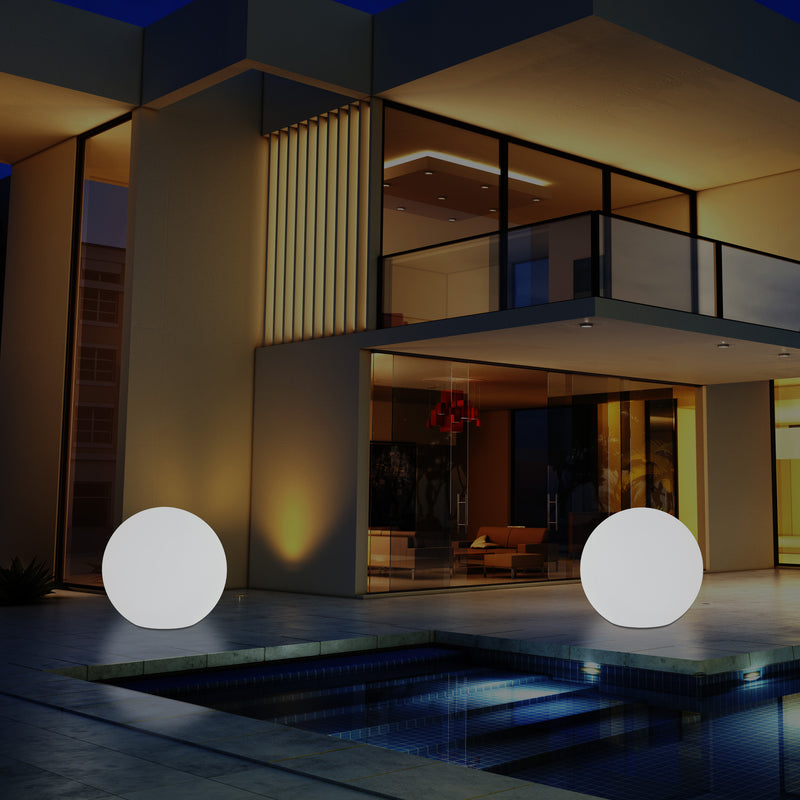 Lumière globe Boule à LED pour terrasse de jardin sur secteur Lampe RGB 30cm à intensité variable 5V