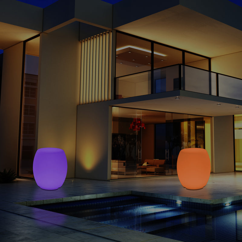 Lumière Tabouret LED avec couleur changeante pour l'extérieur Lampe patio alimentée par le secteur