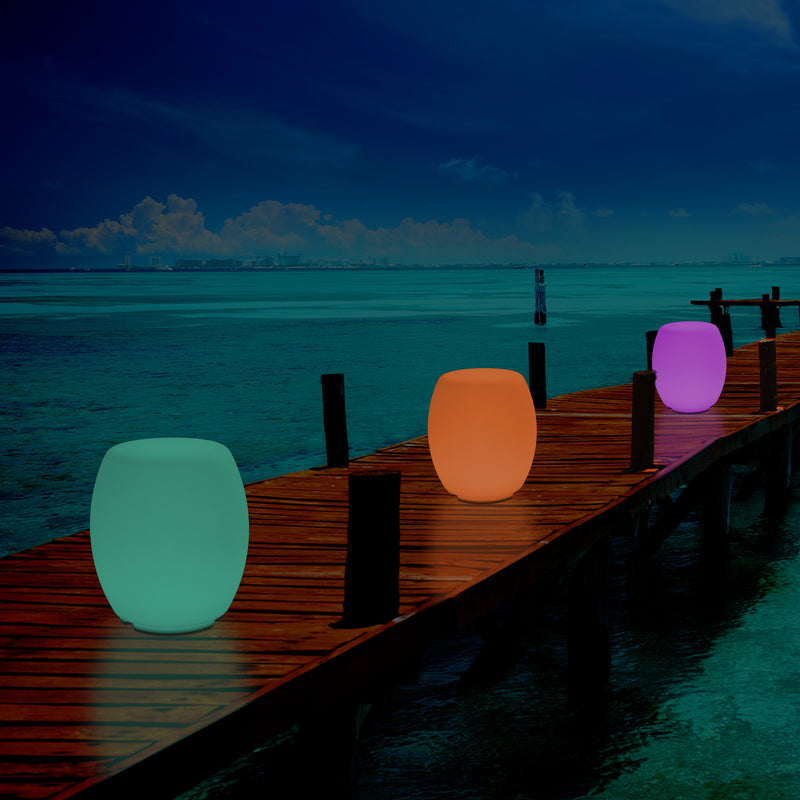 Lumière Tabouret LED avec couleur changeante pour l'extérieur Lampe patio alimentée par le secteur