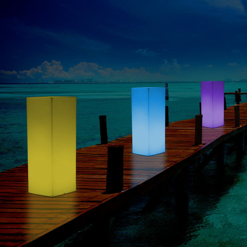 Lampe de sol à LED pilier de jardin pour l’extérieur, borne 5V alimentée par le secteur, 110 x 30 cm