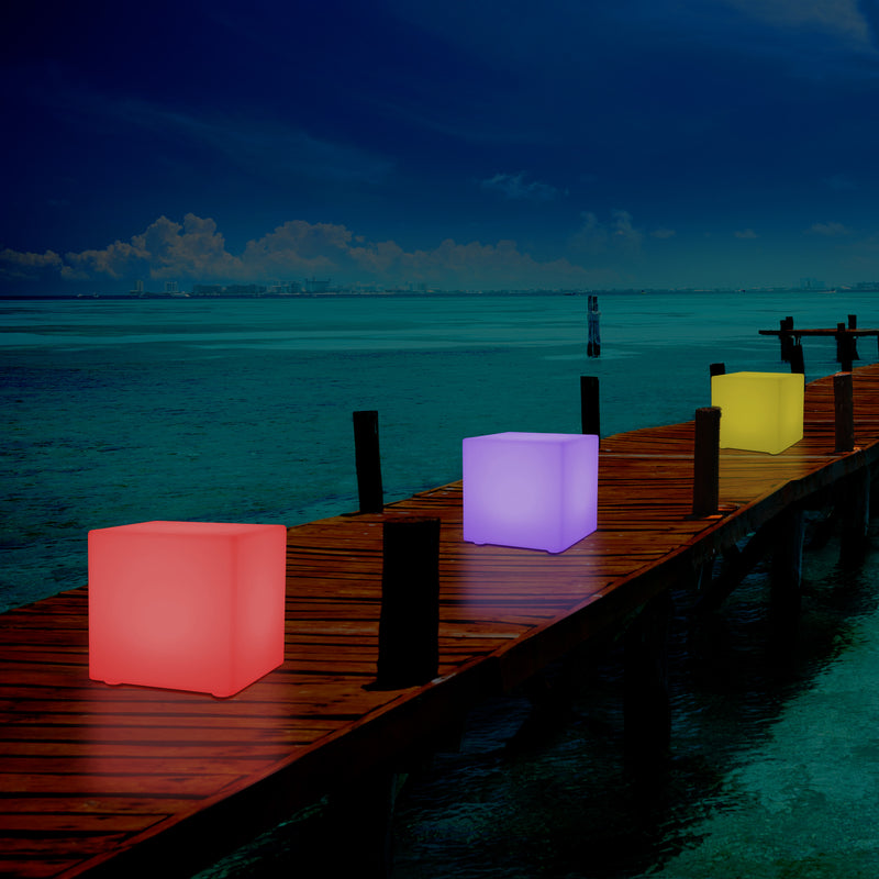 Tabouret à LED jardin extérieur 50 cm, lumière de 500 mm, lampe de patio 5V fonctionnant sur secteur