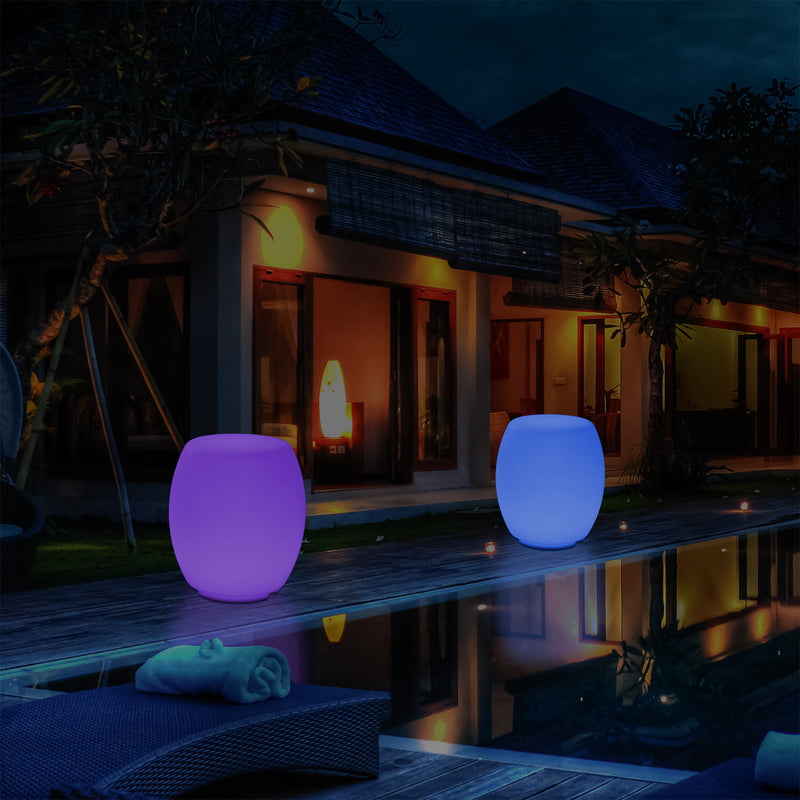 Lumière Tabouret LED avec couleur changeante pour l'extérieur Lampe patio alimentée par le secteur