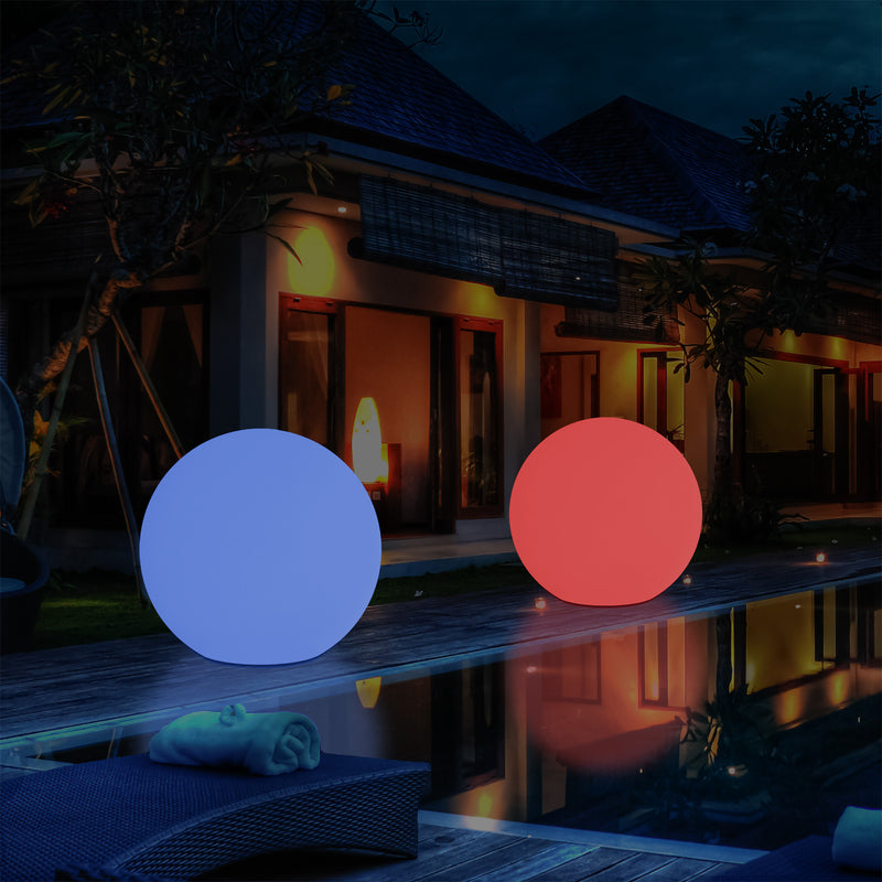 Lumière sphère jardin extérieur sur secteur globe boule 50cm changement de couleurs Lampe de sol RGB