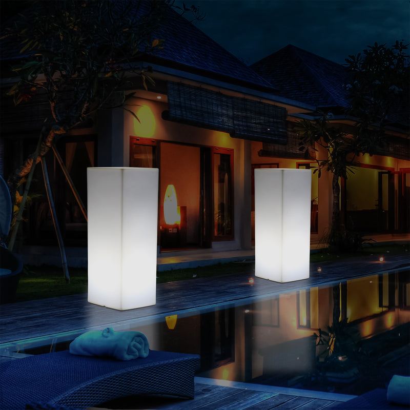 Lampe de sol à LED pilier de jardin pour l’extérieur, borne 5V alimentée par le secteur, 110 x 30 cm