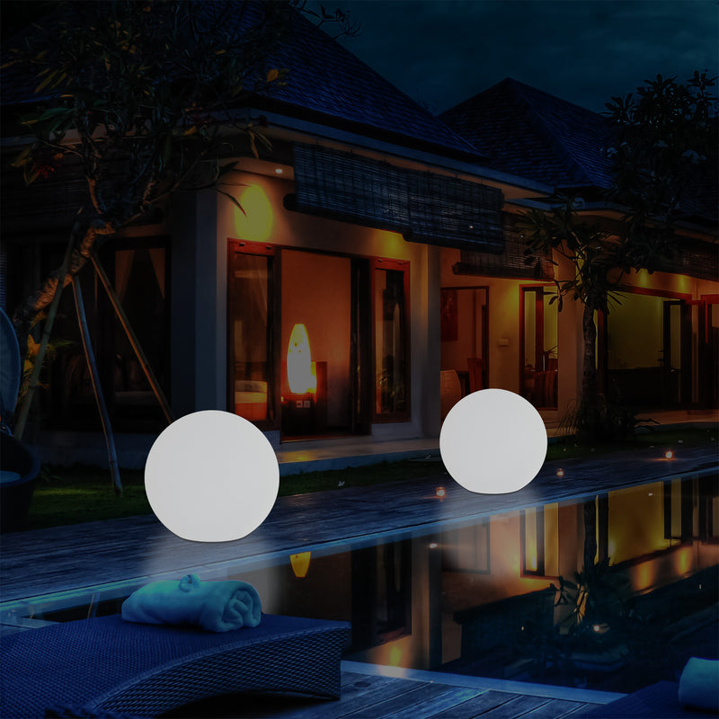 Lumière globe Boule à LED pour terrasse de jardin sur secteur Lampe RGB 30cm à intensité variable 5V