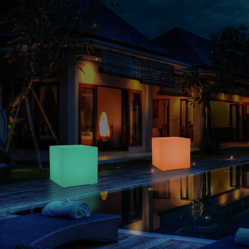 Tabouret à LED jardin extérieur 50 cm, lumière de 500 mm, lampe de patio 5V fonctionnant sur secteur