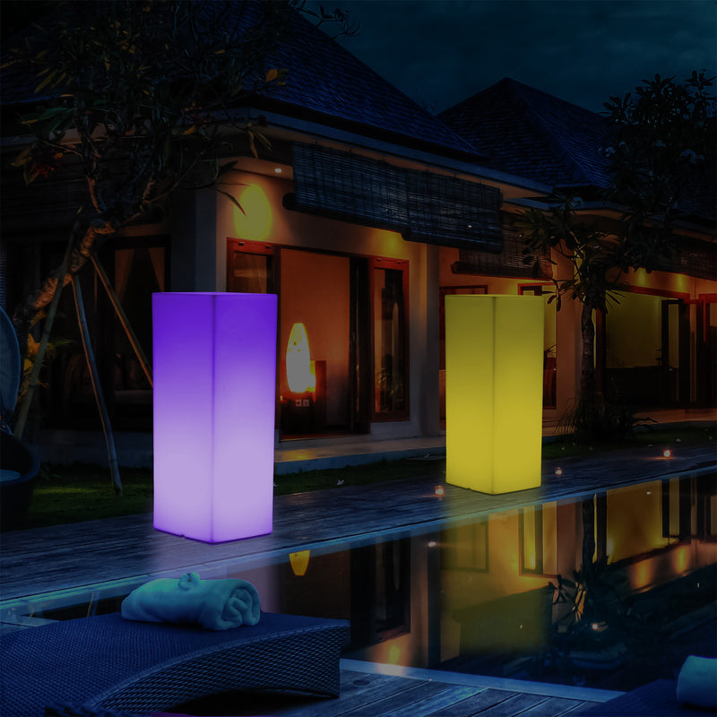 Lampe de sol à LED pilier de jardin pour l’extérieur, borne 5V alimentée par le secteur, 110 x 30 cm