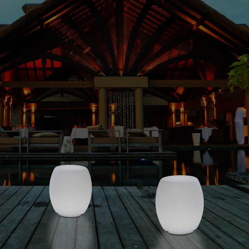 Lumière Tabouret LED avec couleur changeante pour l'extérieur Lampe patio alimentée par le secteur