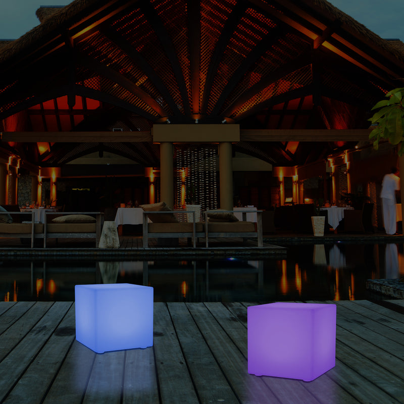 Tabouret à LED jardin extérieur 50 cm, lumière de 500 mm, lampe de patio 5V fonctionnant sur secteur