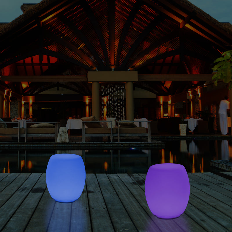 Lumière Tabouret LED avec couleur changeante pour l'extérieur Lampe patio alimentée par le secteur
