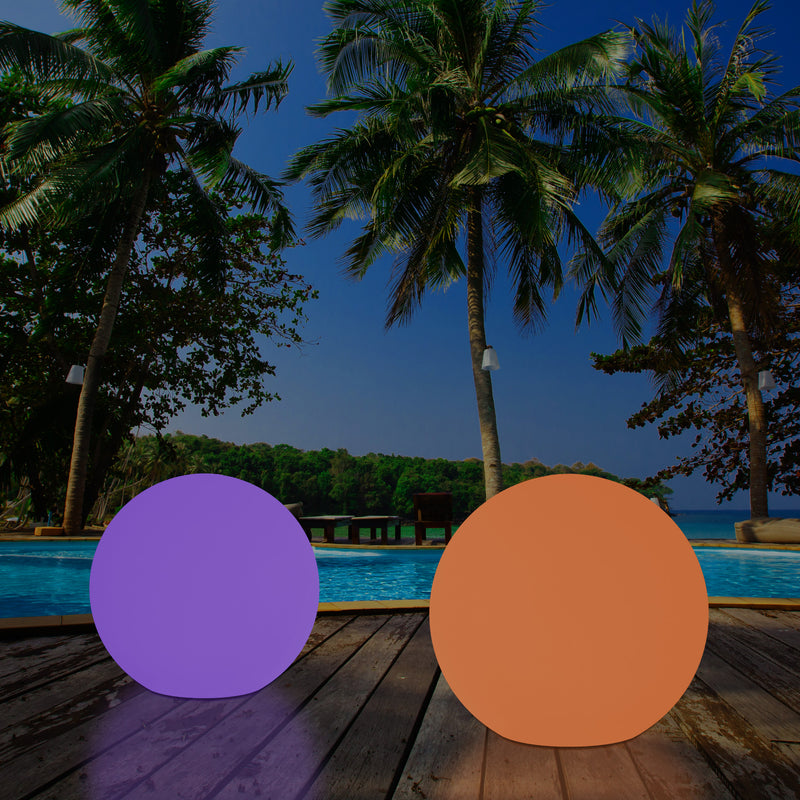 Lumière sphère jardin extérieur sur secteur globe boule 50cm changement de couleurs Lampe de sol RGB
