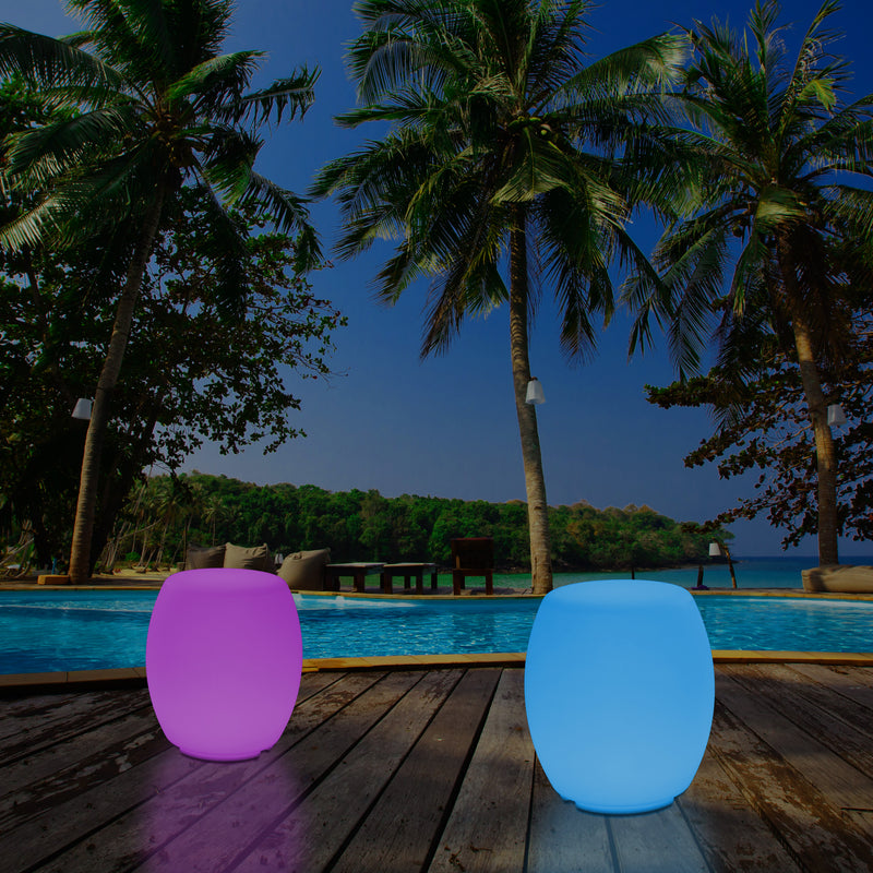 Lumière Tabouret LED avec couleur changeante pour l'extérieur Lampe patio alimentée par le secteur