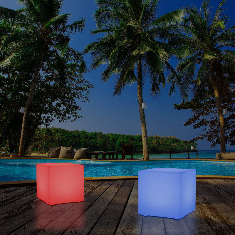 Tabouret à LED jardin extérieur 50 cm, lumière de 500 mm, lampe de patio 5V fonctionnant sur secteur