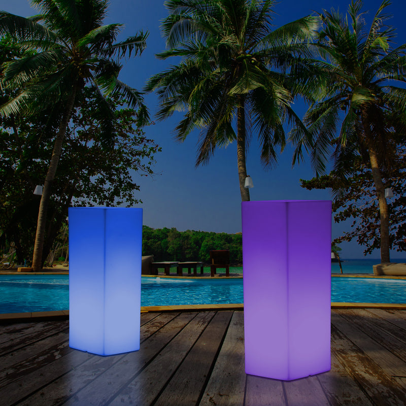 Lampe de sol à LED pilier de jardin pour l’extérieur, borne 5V alimentée par le secteur, 110 x 30 cm