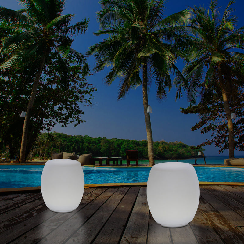 Lumière Tabouret LED avec couleur changeante pour l'extérieur Lampe patio alimentée par le secteur
