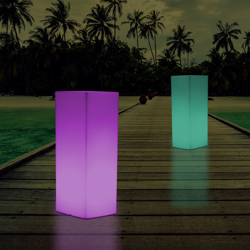 Lampe de sol à LED pilier de jardin pour l’extérieur, borne 5V alimentée par le secteur, 110 x 30 cm