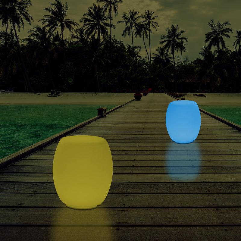 Lumière Tabouret LED avec couleur changeante pour l'extérieur Lampe patio alimentée par le secteur