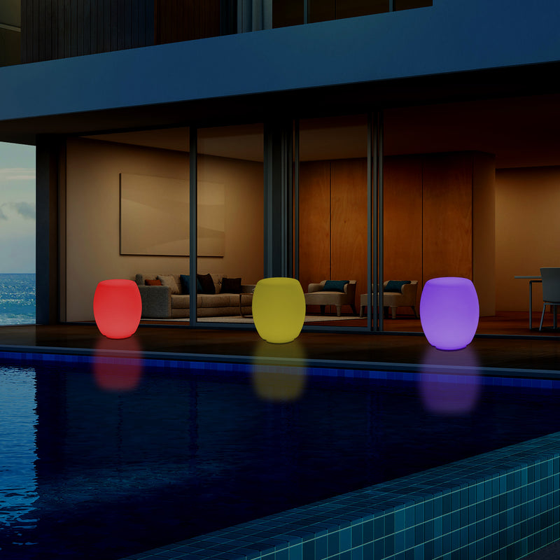 Lumière Tabouret LED avec couleur changeante pour l'extérieur Lampe patio alimentée par le secteur