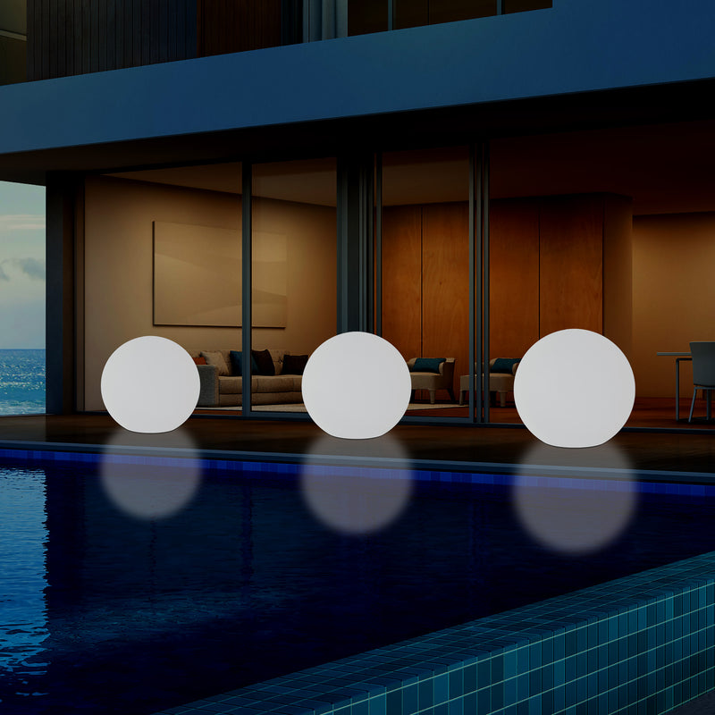 Lumière sphère jardin extérieur sur secteur globe boule 50cm changement de couleurs Lampe de sol RGB