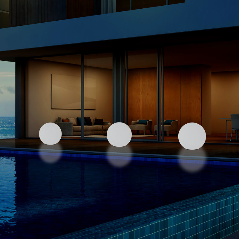 Lumière globe Boule à LED pour terrasse de jardin sur secteur Lampe RGB 30cm à intensité variable 5V