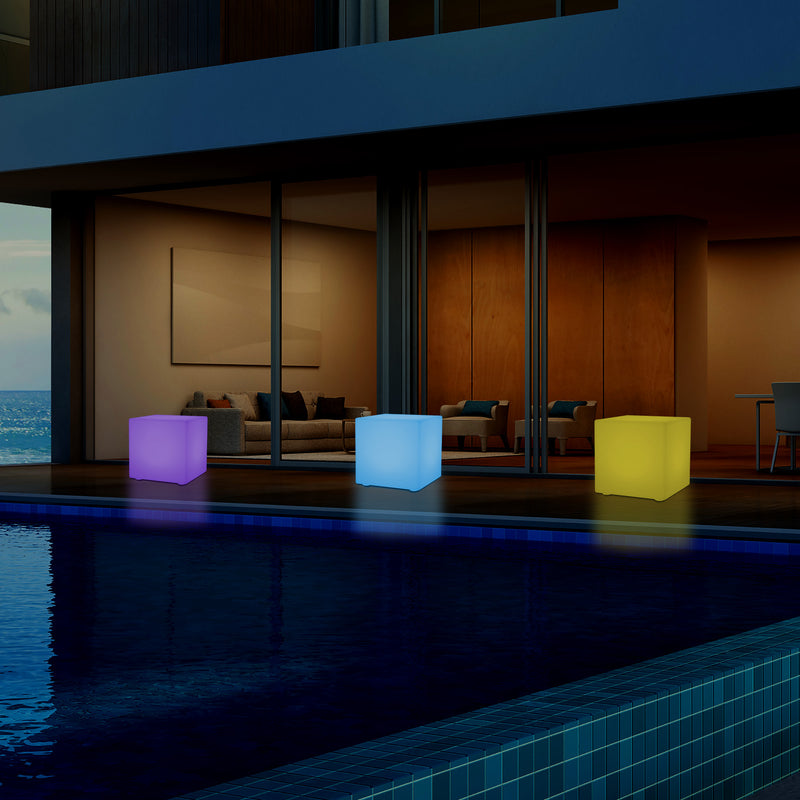 Tabouret à LED jardin extérieur 50 cm, lumière de 500 mm, lampe de patio 5V fonctionnant sur secteur