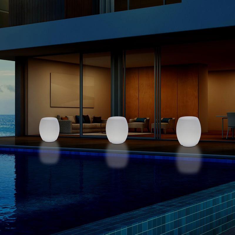 Lumière Tabouret LED avec couleur changeante pour l'extérieur Lampe patio alimentée par le secteur