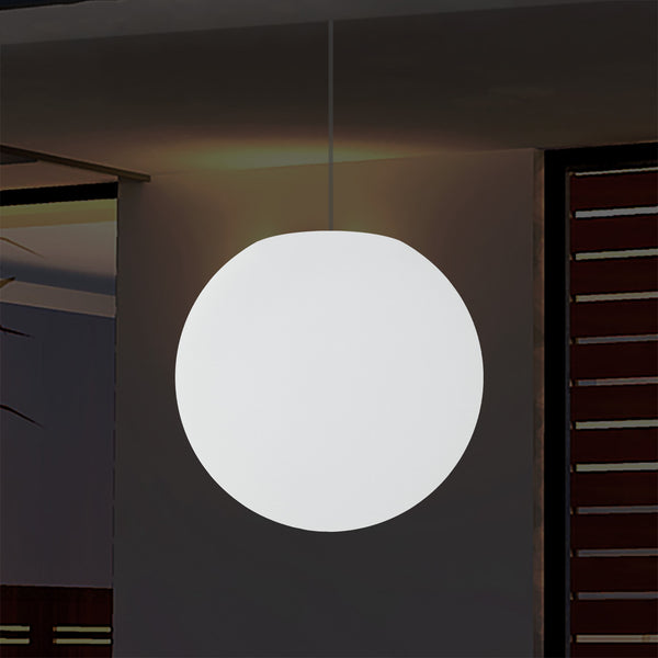 Suspension pour balcon extérieur, plafonnier à LED alimenté par le réseau, boule de 30cm multicolore