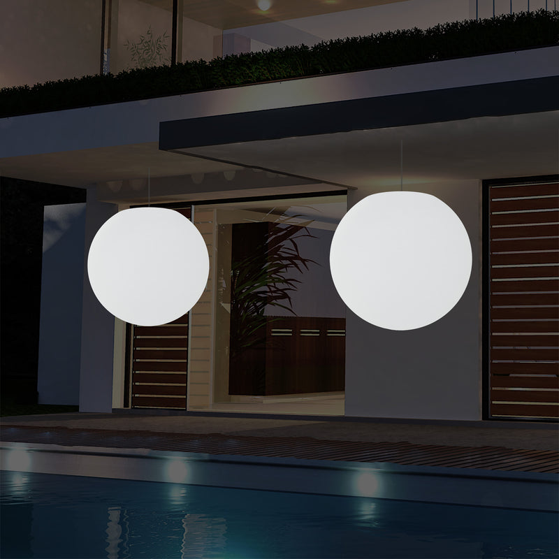 Suspension pour terrasse jardin Plafonnier à LED alimenté par le secteur, globe de 60 cm, boule RGB