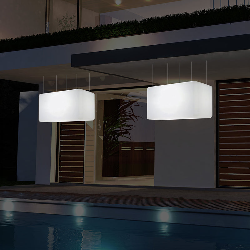 Plafonnier pour jardin et extérieur sur secteur, 55 x 35 cm Lampe linéaire à LED Luminaire îlot, RGB