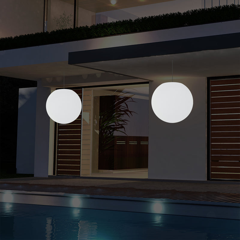 Lampe suspendue LED terrasse extérieur sur secteur Lumière suspendue boule 40 cm 5V basse tension