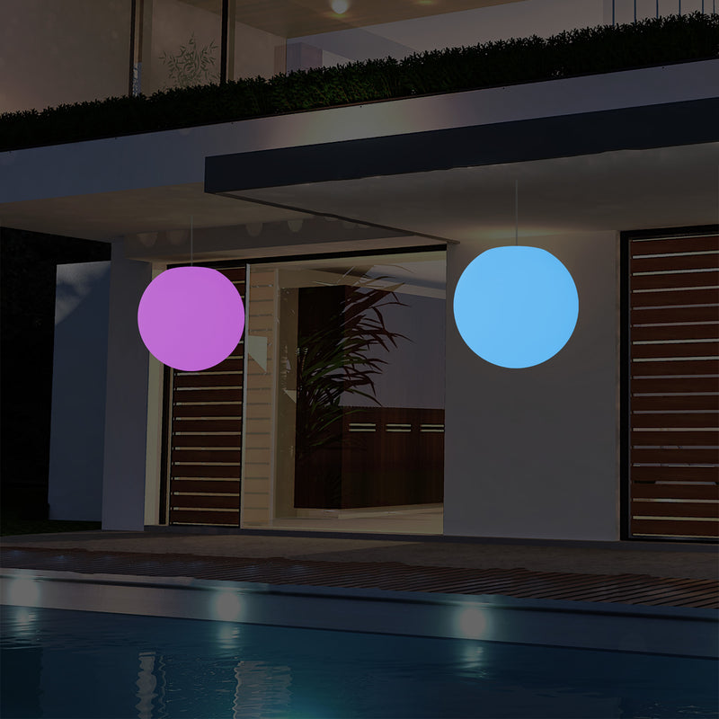 Lampe suspendue LED terrasse extérieur sur secteur Lumière suspendue boule 40 cm 5V basse tension