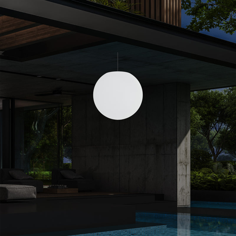 Lampe suspendue LED terrasse extérieur sur secteur Lumière suspendue boule 40 cm 5V basse tension