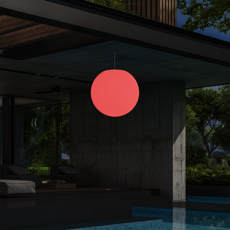 Lampe suspendue LED terrasse extérieur sur secteur Lumière suspendue boule 40 cm 5V basse tension
