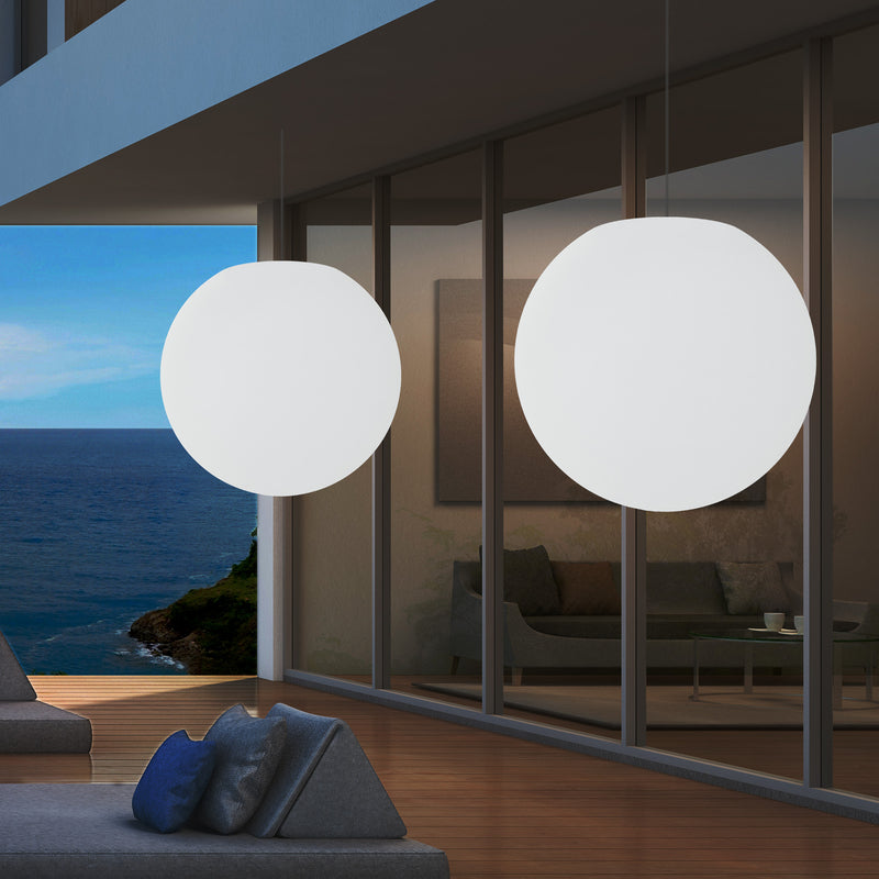 Suspension pour terrasse jardin Plafonnier à LED alimenté par le secteur, globe de 60 cm, boule RGB