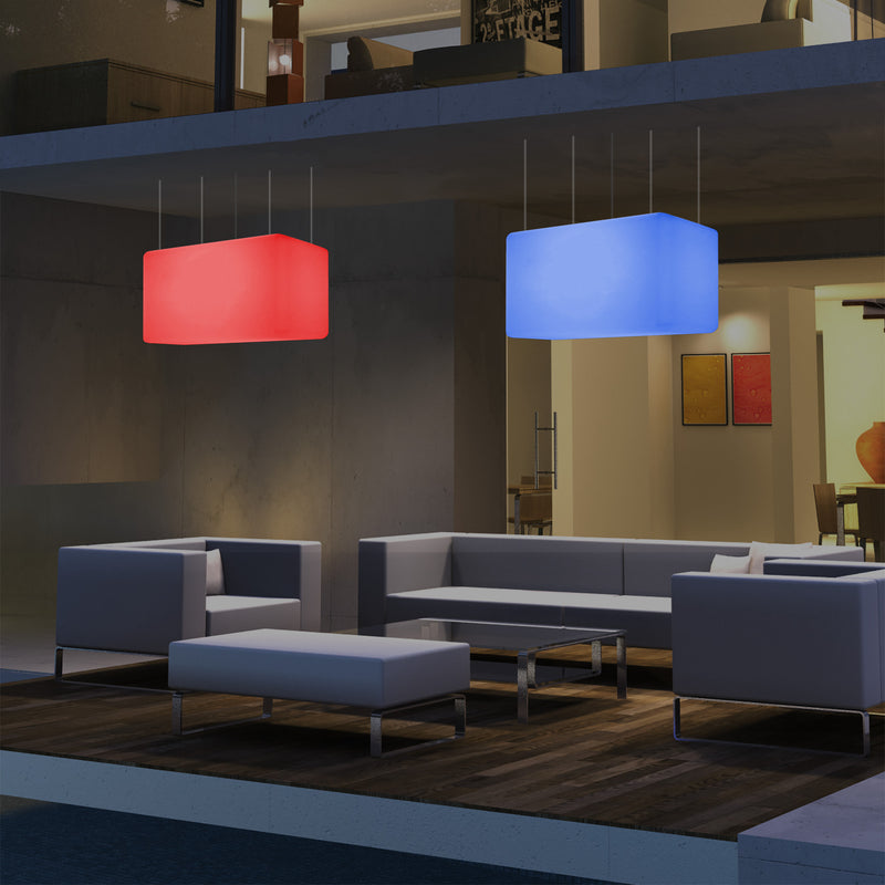 Plafonnier pour jardin et extérieur sur secteur, 55 x 35 cm Lampe linéaire à LED Luminaire îlot, RGB