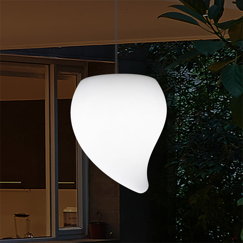 Lampe suspendue LED balcon extérieur alimentée par secteur Lampe suspendue larme 20 cm, multicolore