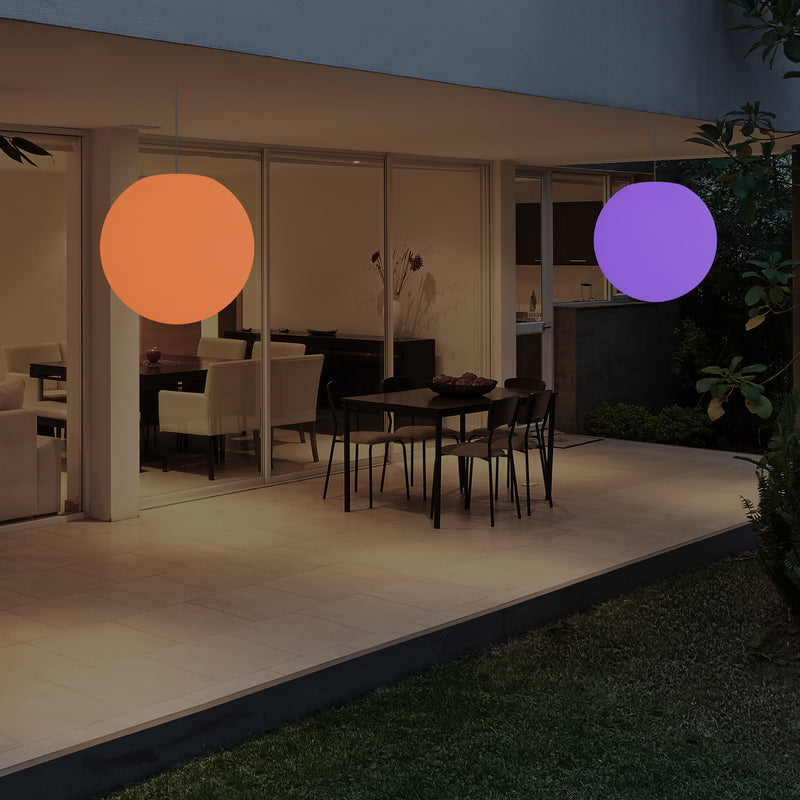 Lampe suspendue LED terrasse extérieur sur secteur Lumière suspendue boule 40 cm 5V basse tension