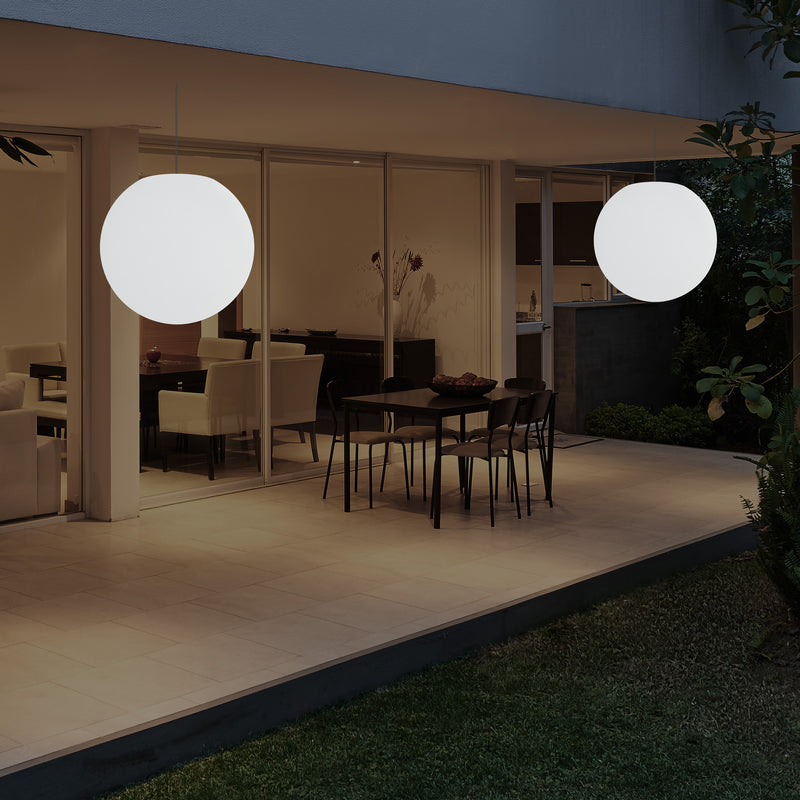 Lampe suspendue LED terrasse extérieur sur secteur Lumière suspendue boule 40 cm 5V basse tension