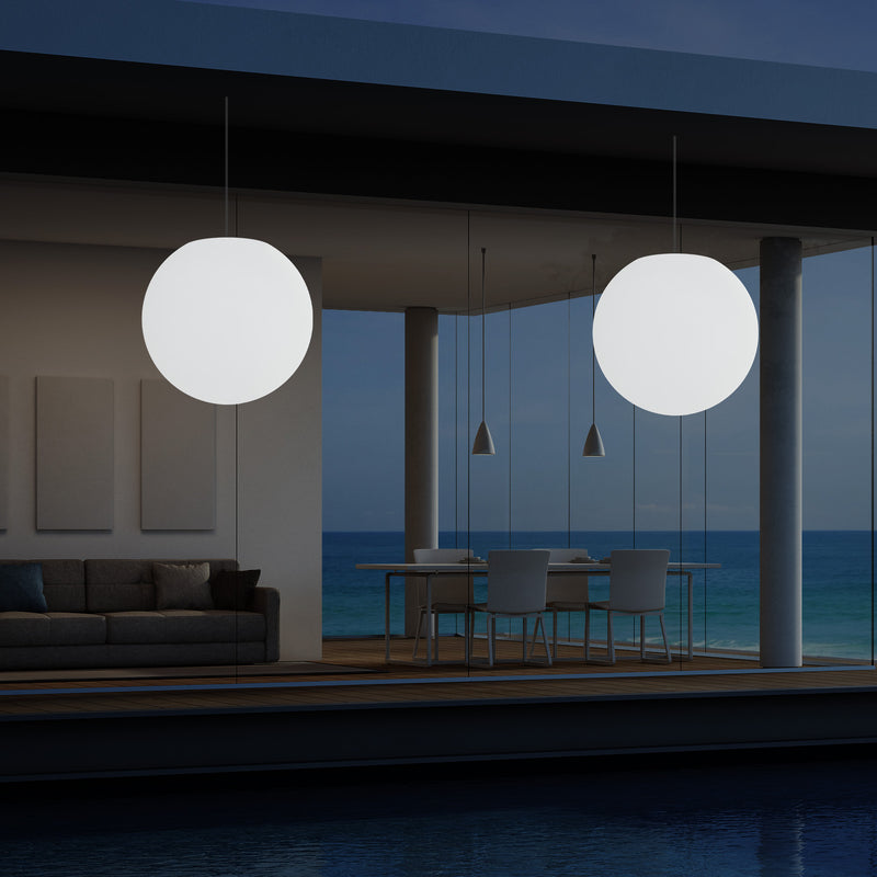 Lampe suspendue LED terrasse extérieur sur secteur Lumière suspendue boule 40 cm 5V basse tension